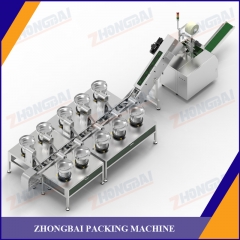 Screw Packing Machine with Ten Bowls Chain Conveyor
